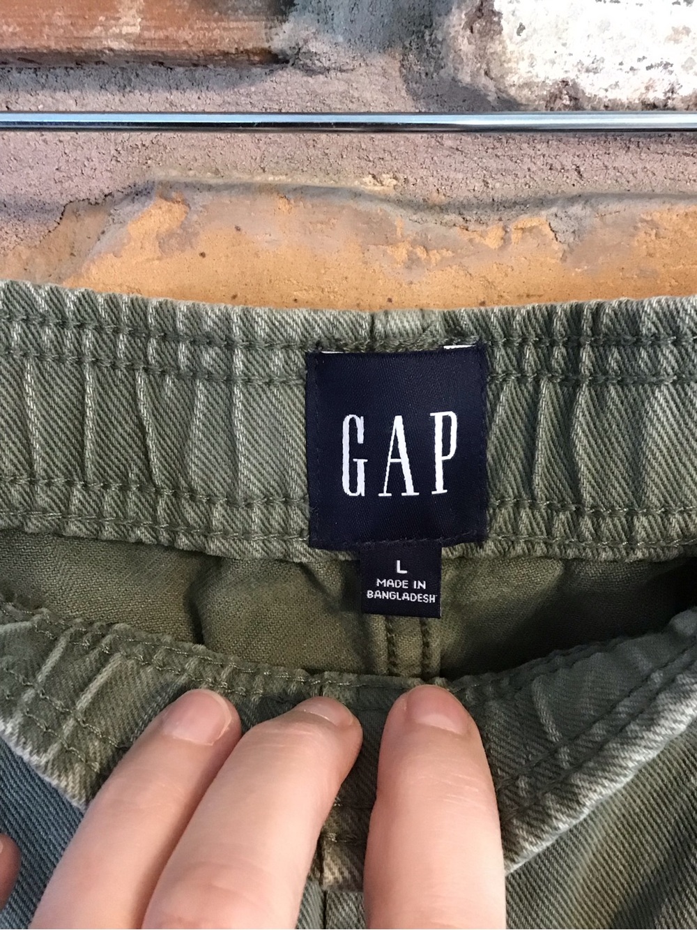 GAP Women's Pullon Olive Wide-Leg High Rise Utility Jeans L - Picture 4 of 5